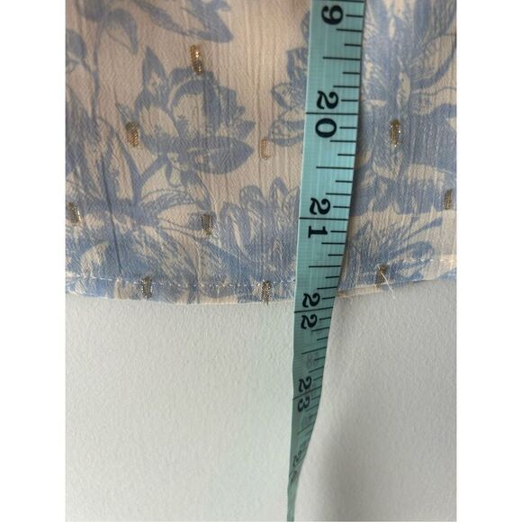 Express chiffon balloon sleeve romantic blouse S - Picture 7 of 10